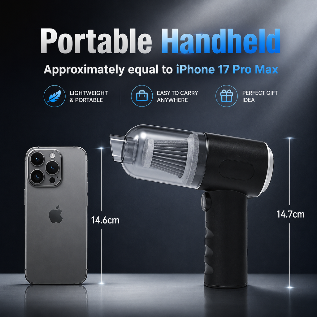 Portable Handheld Vacuum & Blower – Multi-Surface Cleaner