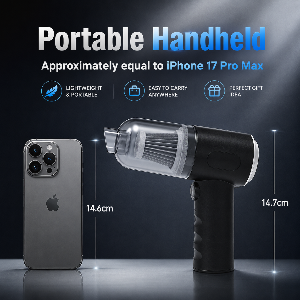 Portable Handheld Vacuum & Blower – Multi-Surface Cleaner