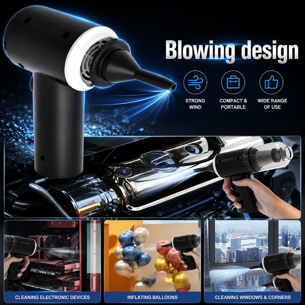 Portable Handheld Vacuum & Blower – Multi-Surface Cleaner