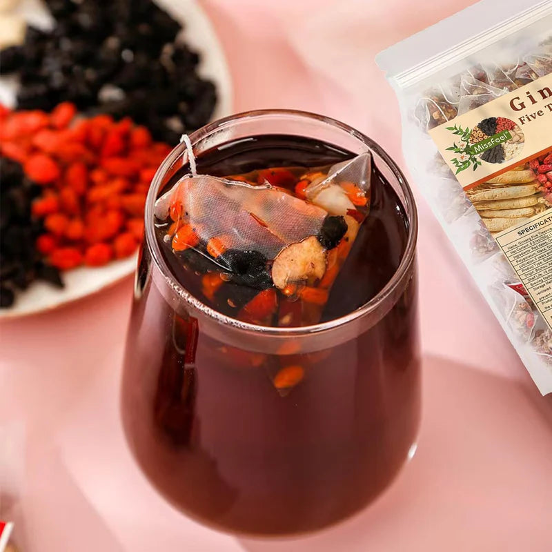 Ginseng Five Treasure Tea - Herbal Wellness Blend